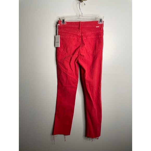 Free People Mother Denim High Waisted Rascal Ankle Fray Chalk It Up Size 24 NWT - Picture 5 of 7